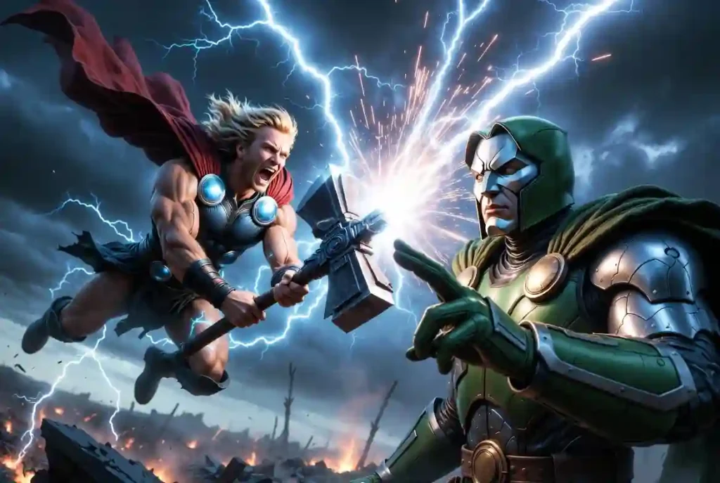 Dr Doom stop the Stormbreaker with two fingers image